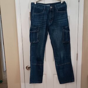 Men's Jeans & Fashion Cotton Cargo Blue Jeans b260